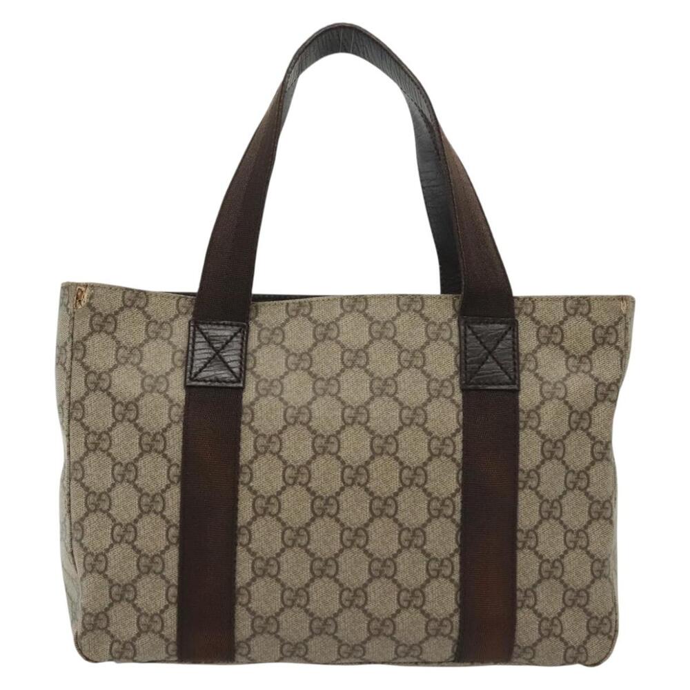 GUCCI GG Supreme Tote Bag Pvc Beige Silver - Picture 3 of 13